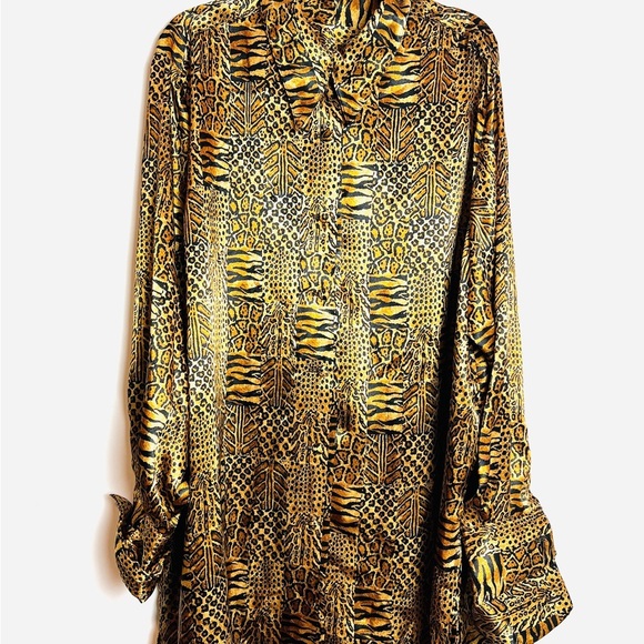 Animal Print Long Sleeve Blouse 1970s - Picture 4 of 8